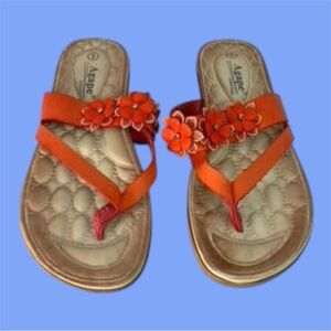 Size 8 Agape Collection Orange Sandals